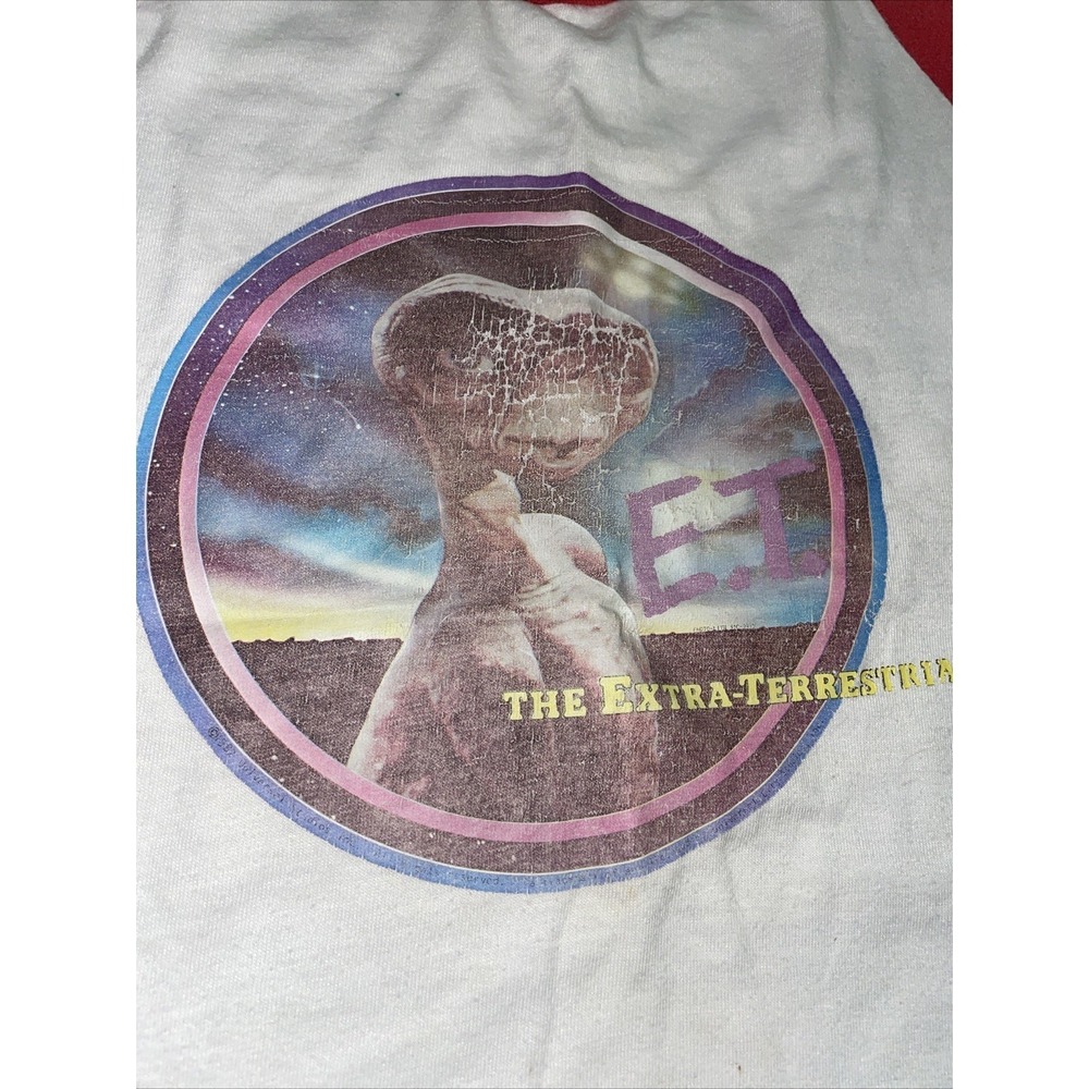 Vintage ET Extra Terrestrial Shirt - Youth Size 7- White & Red  - The Knits